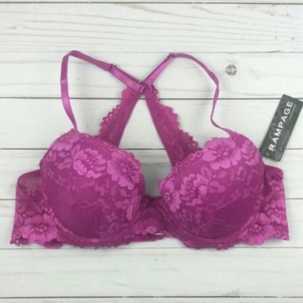 Rampage Push Up Demi Bra Underwire Racer Back 41 - Picture 1 of 3